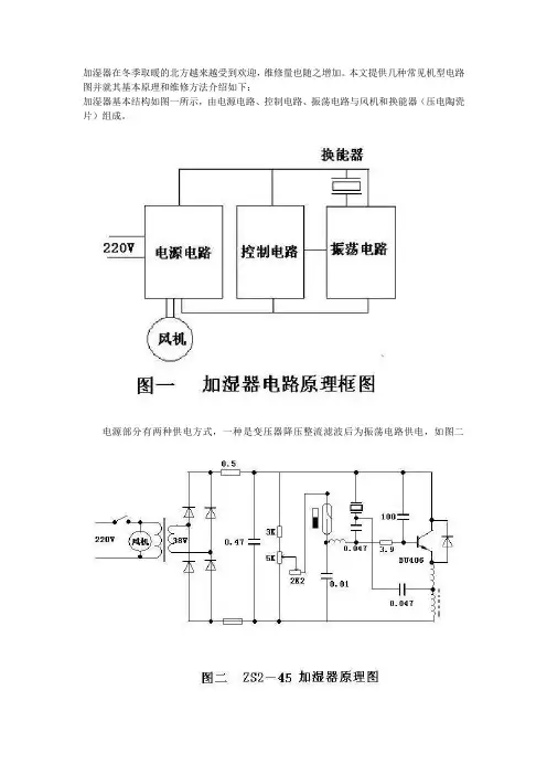 常见加湿器的原理与维修