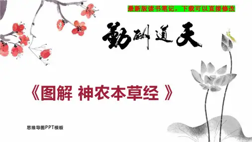 《图解 神农本草经 》读书笔记思维导图PPT模板下载