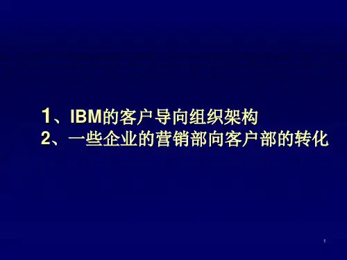 客户为导向的组织架构.ppt