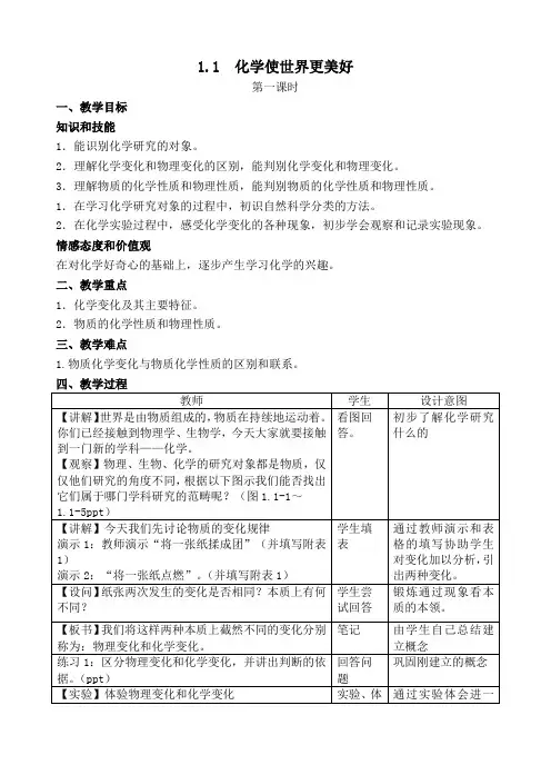 沪教版九年级上册初中化学《1.化学的魅力 1.1化学使世界更美好 物质的运动和变化》_12