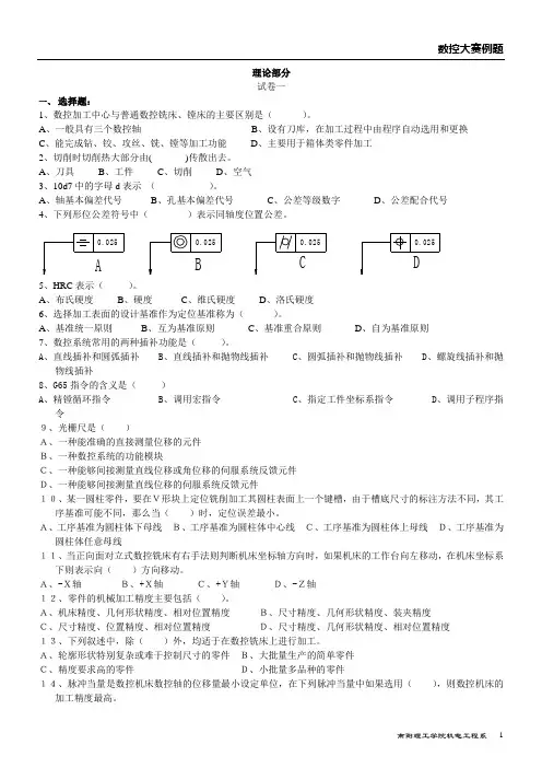数控大赛例题