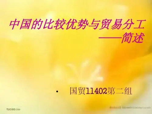 中国的比较优势与