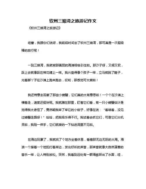 钦州三娘湾之旅游记作文