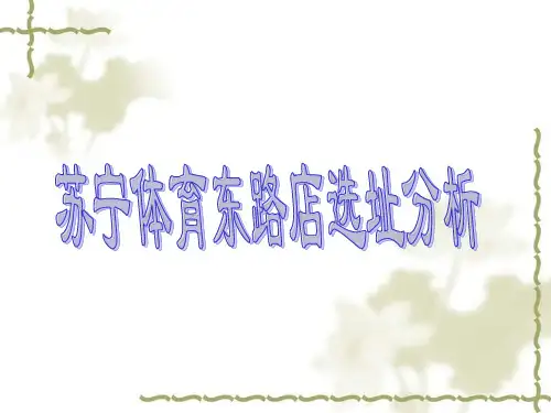 苏宁电器选址分析