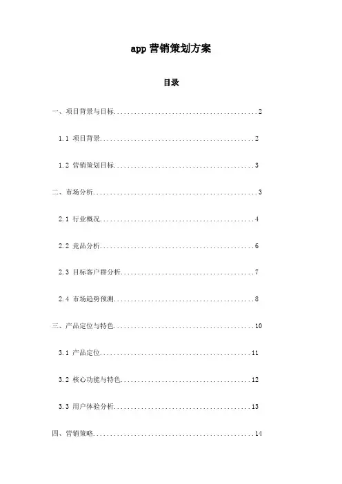 app营销策划方案