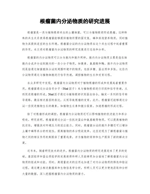 根瘤菌内分泌物质的研究进展