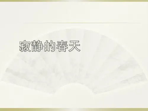 寂静的春天 PPT