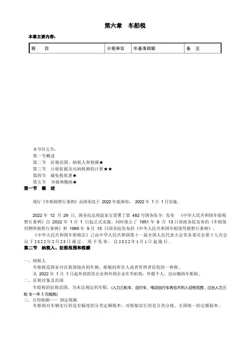 车船税教案