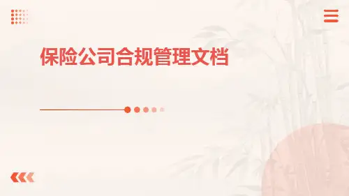 保险公司合规管理文档ppt