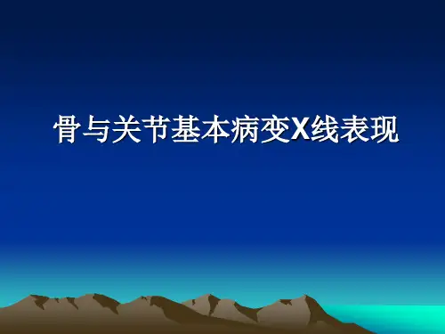 骨与关节基本病变X线