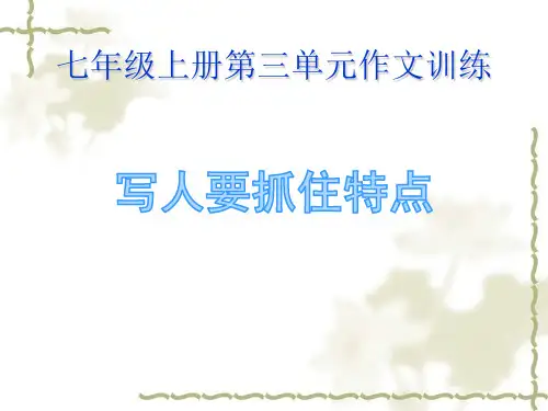写人要抓住特点  作文教学设计ppt