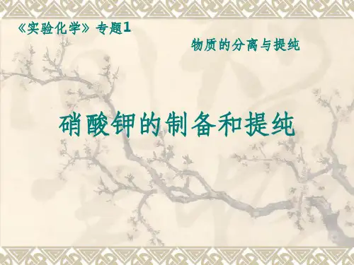 硝酸钾的制备和提纯ppt课件