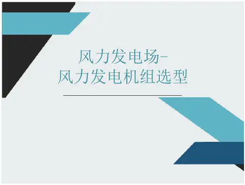风力发电机组选型