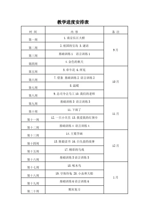 人教版培智语文十一册教案