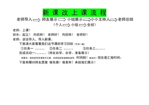 新课改上课流程