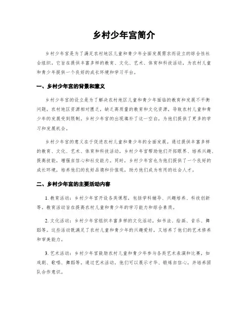 乡村少年宫简介