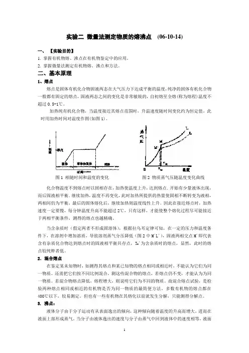 微量法测定物质的熔沸点(精)