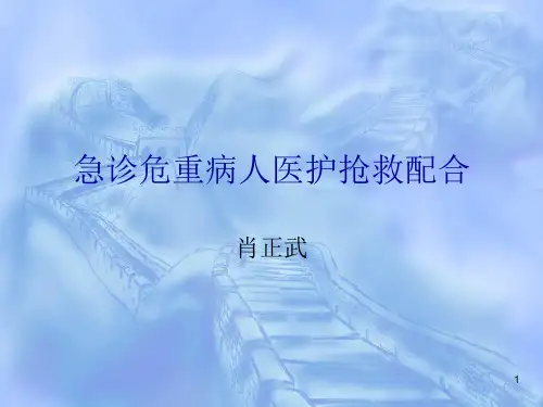 急诊危重病人医护抢救配合PPT课件
