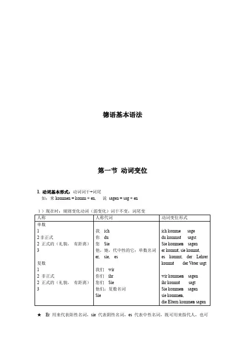 德语基本语法