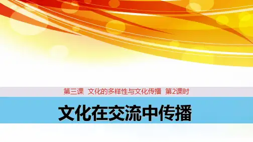 高中政治必修3优质课件3：3.2文化在交流中传播