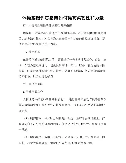 体操基础训练指南如何提高柔韧性和力量