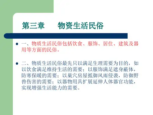 第三章  物质生活民俗
