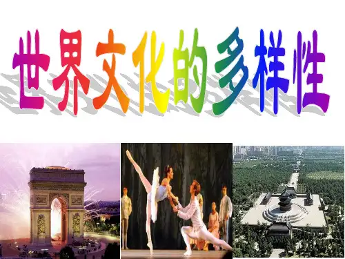 世界文化的多样性PPT演示课件