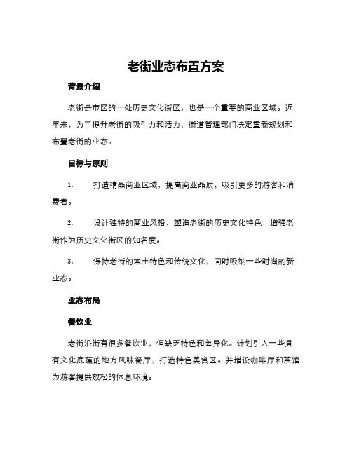 老街业态布置方案