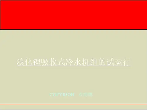 【推荐】溴化锂吸收式冷水机组的试运行培训教材46