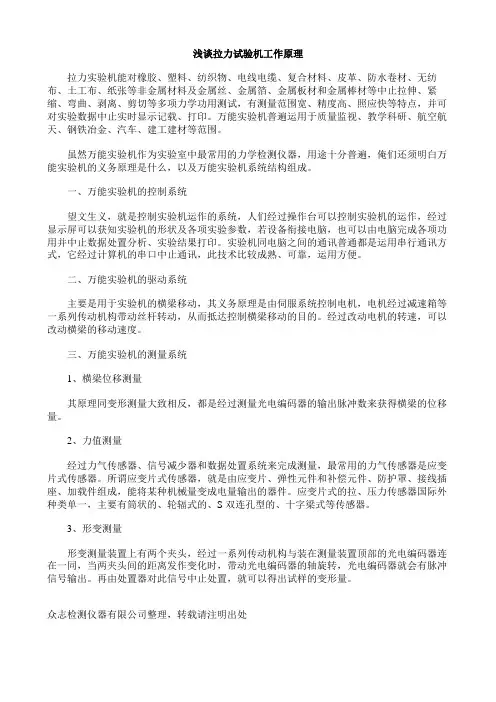 浅谈拉力试验机工作原理