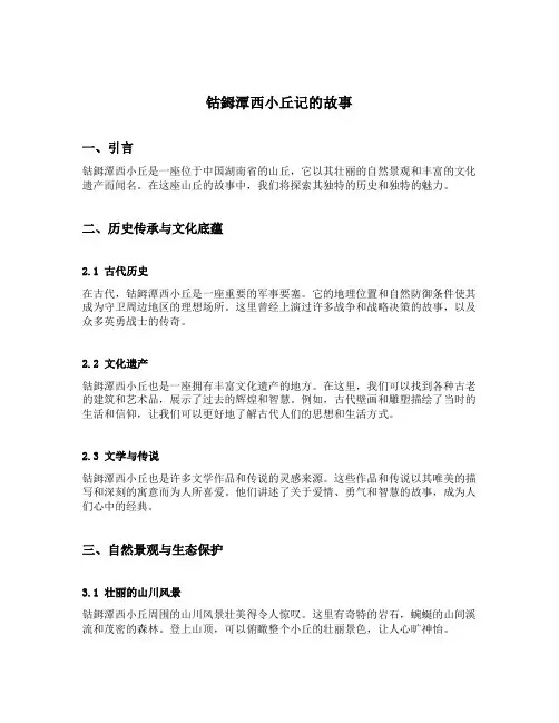 钴鉧潭西小丘记的故事讲解