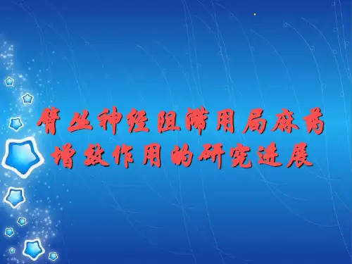 臂丛神经阻滞用局麻药增效作用的研究进展