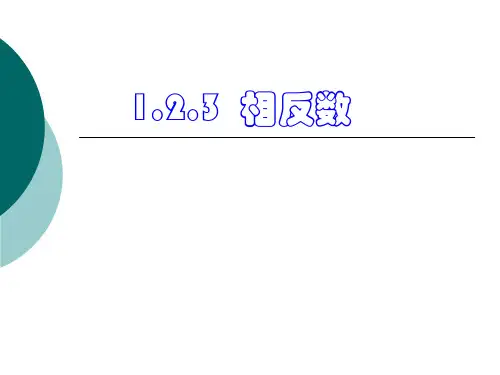 123相反数(人教版)