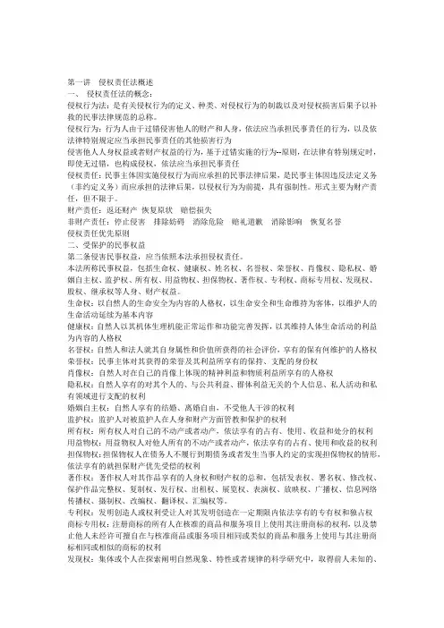 侵权责任法概述