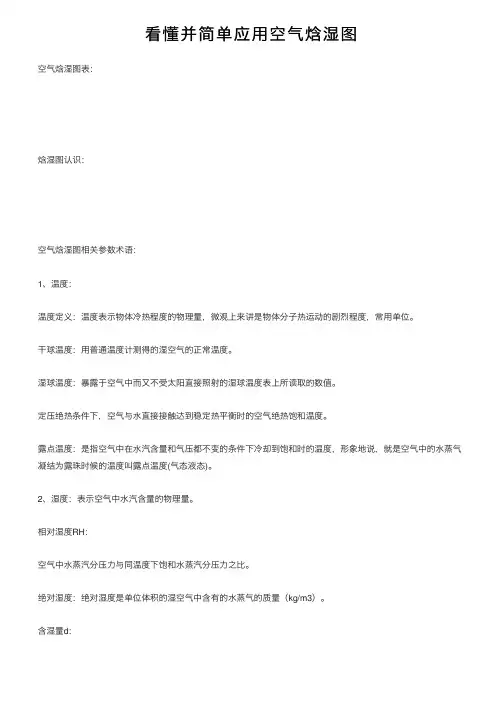 看懂并简单应用空气焓湿图