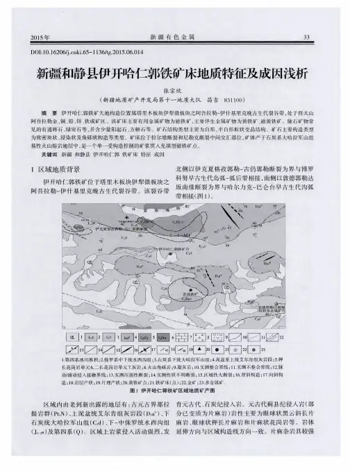 新疆和静县伊开哈仁郭铁矿床地质特征及成因浅析