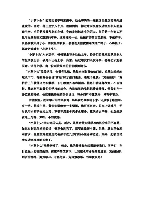 小萝卜头的故事
