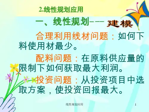线性规划应用课件