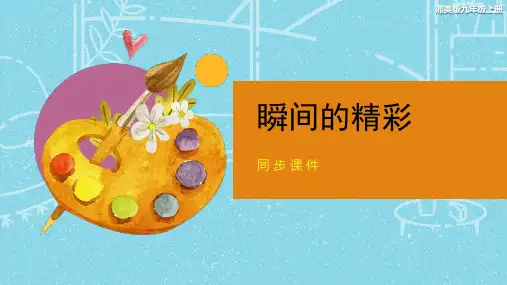 湘美版九年级美术上册 《瞬间的精彩》同步课件