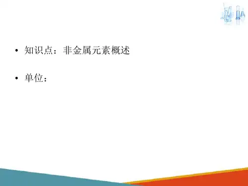 元素—非金属元素(应用化学课件)