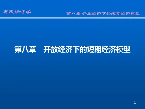 第08章 开放经济下的短期经济模型
