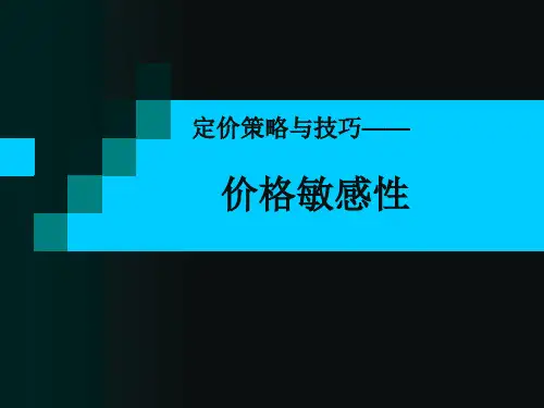 定价策略与技巧b价格敏感性