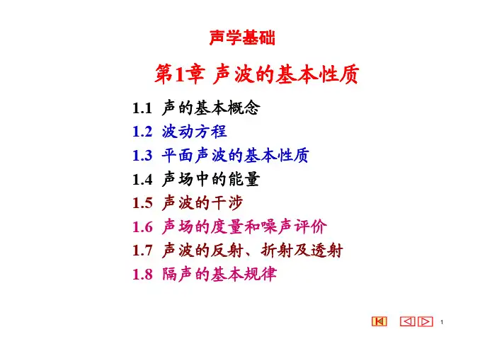 声学基础1_声波的基本性质