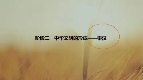2019版历史高考创新大一轮复习通史课件：阶段二 中华文明的形成秦汉 课时1 精品001