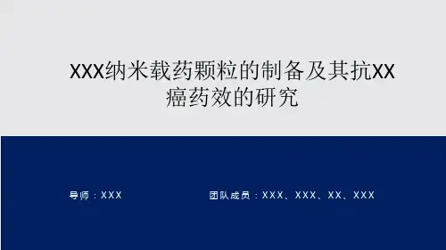 大学生创新创业-纳米颗粒研究中期PPT报告