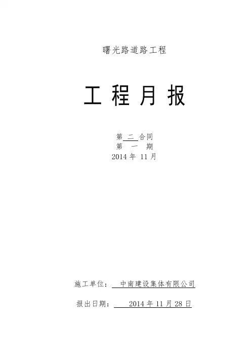 施工月报范本