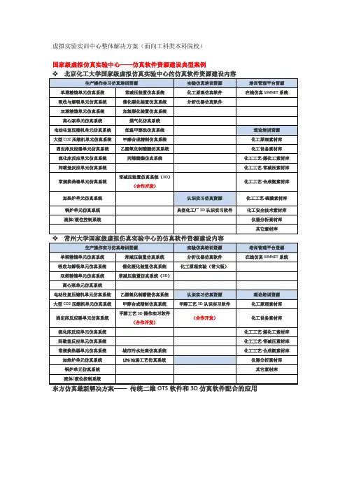 国家级虚拟仿真实验中心——仿真软件资源建设典型案例