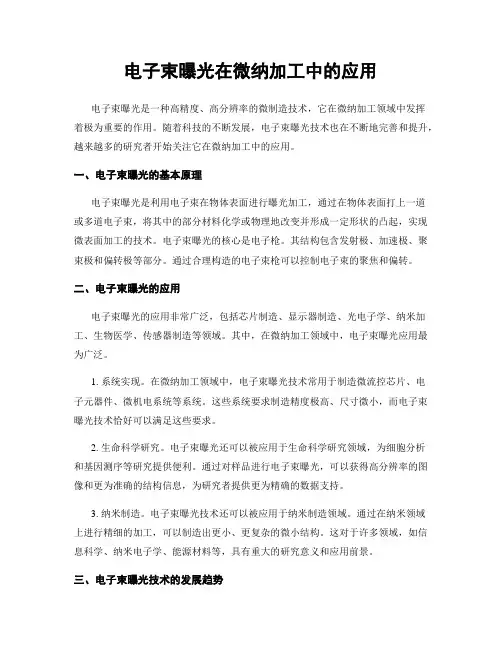 电子束曝光在微纳加工中的应用