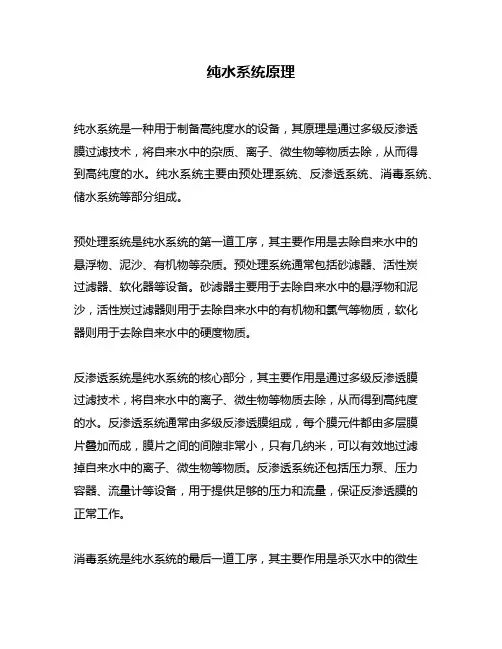 纯水系统原理