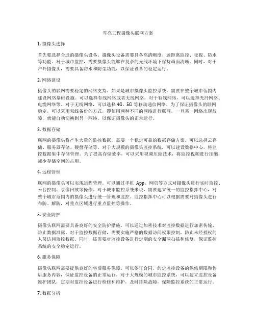 雪亮工程摄像头联网方案